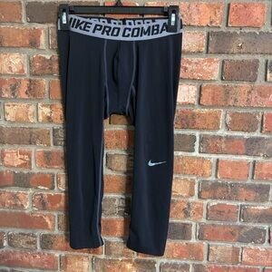 Nike pro combat womens compression capri leggings black large